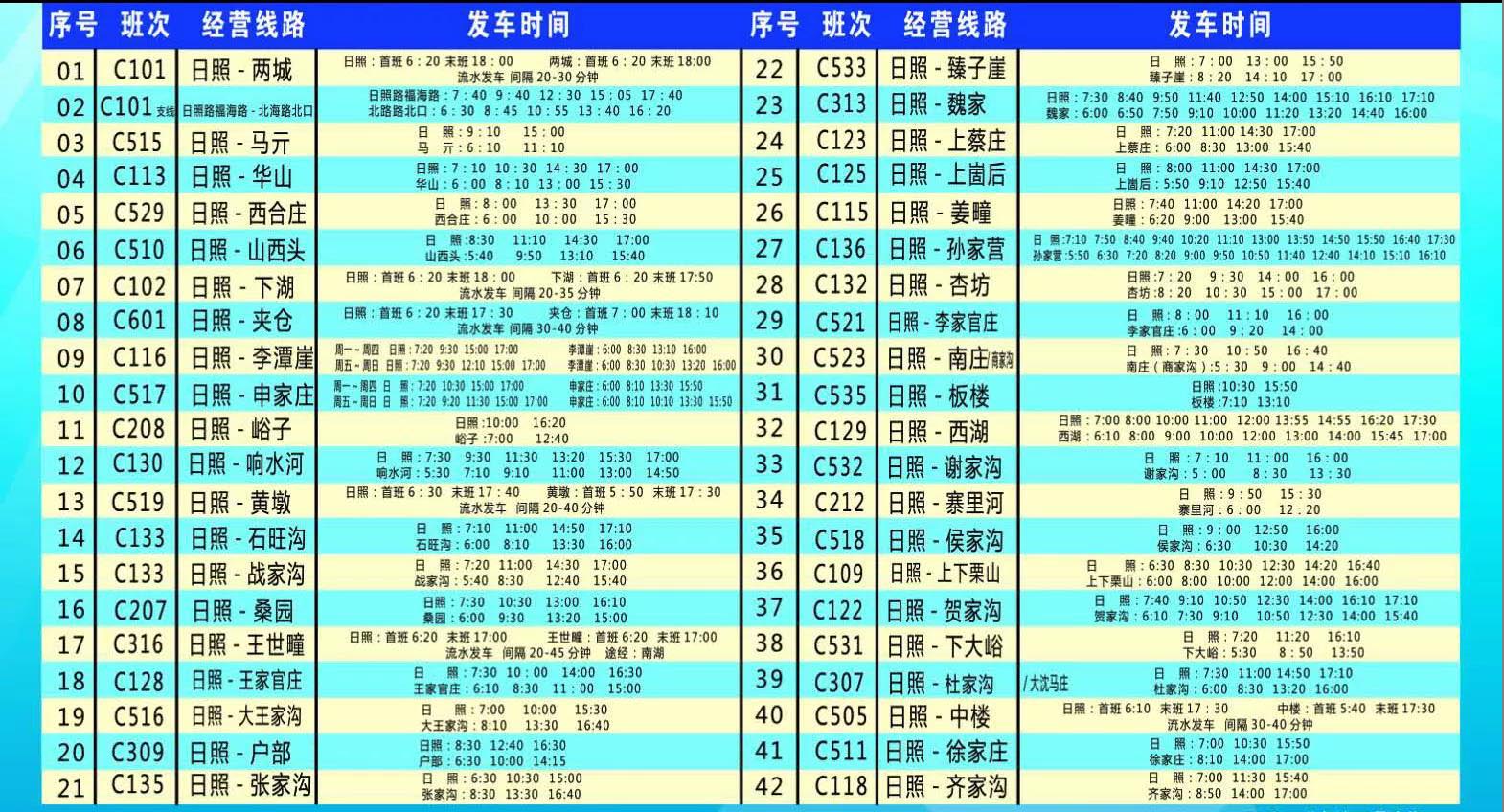 徐州汽车总站到日照汽车站的时刻表，行程规划与出行指南